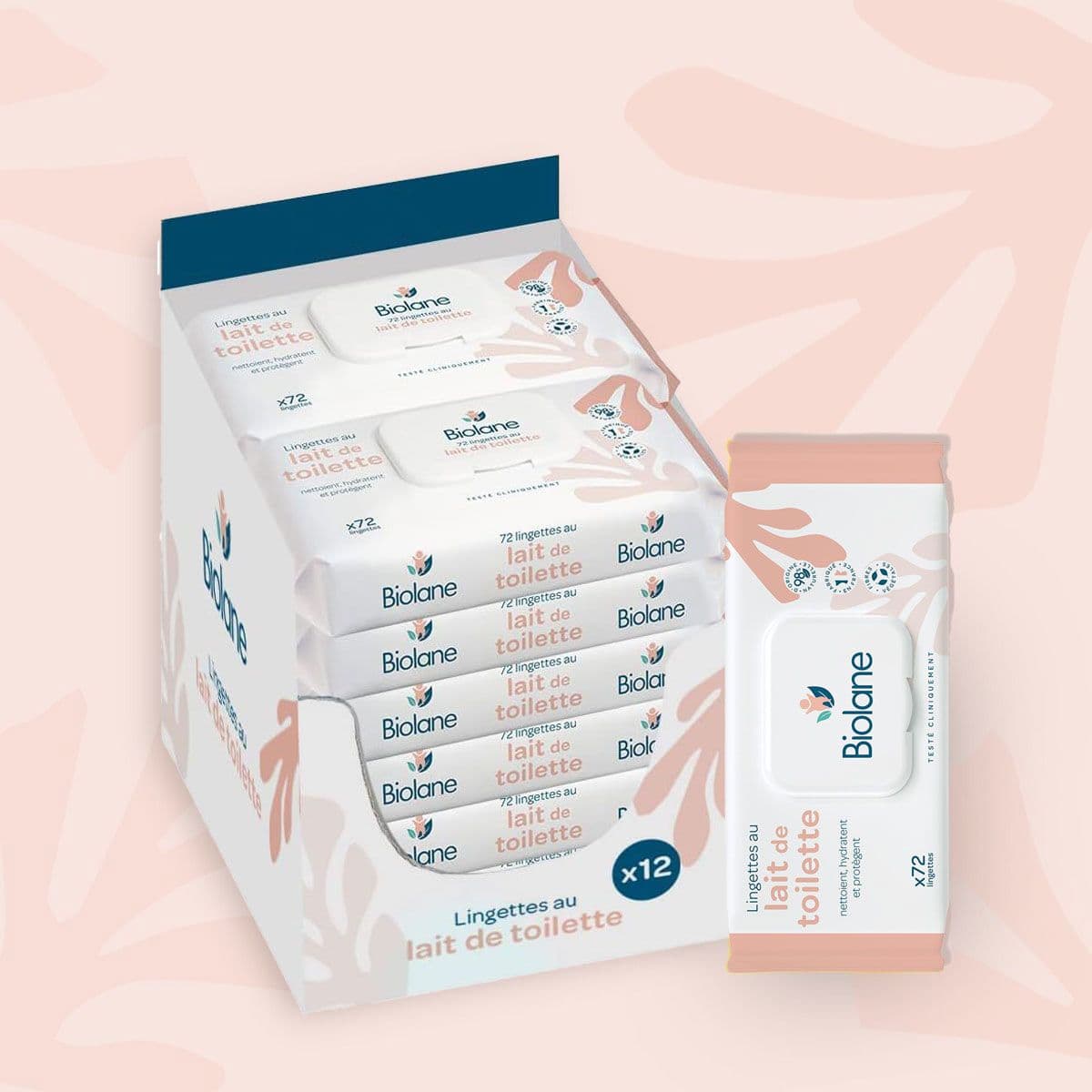 Vorteilspaket Feuchttücher mit Körpermilch, Set 12×72 (864 Tücher)